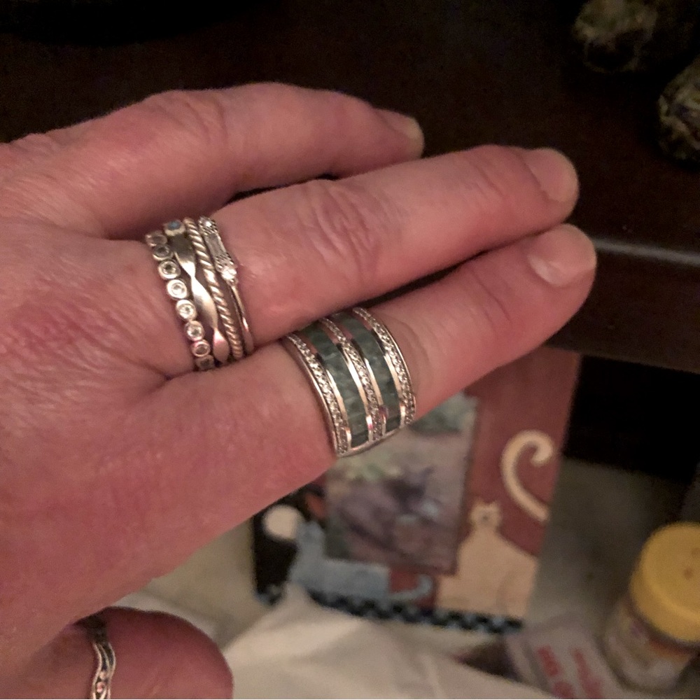 Grandidierite Ring ~ Double Row Size 7.75 - Picture 9 of 11